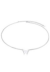 gorgeous small silver butterfly charm baby necklace